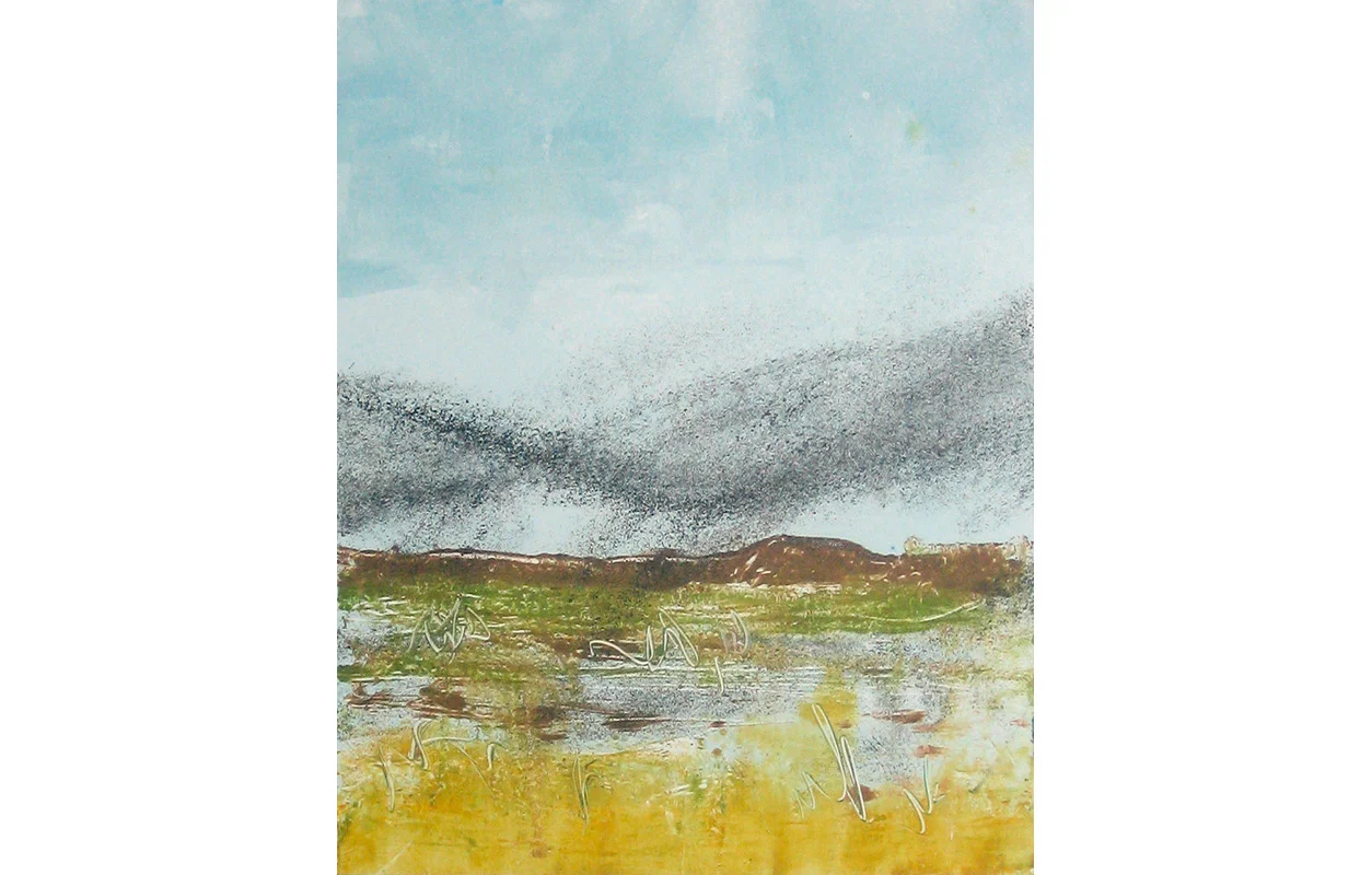 A Gesture of Nature, Sort Sol (Black Sun) 3 , Monoprint, 10" x 8"