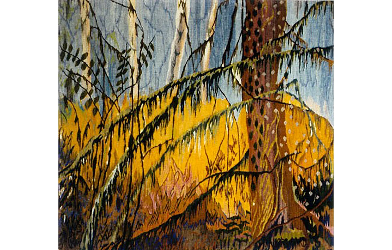 Northwest Sanctuary , wool on cotton, 52" x 56"