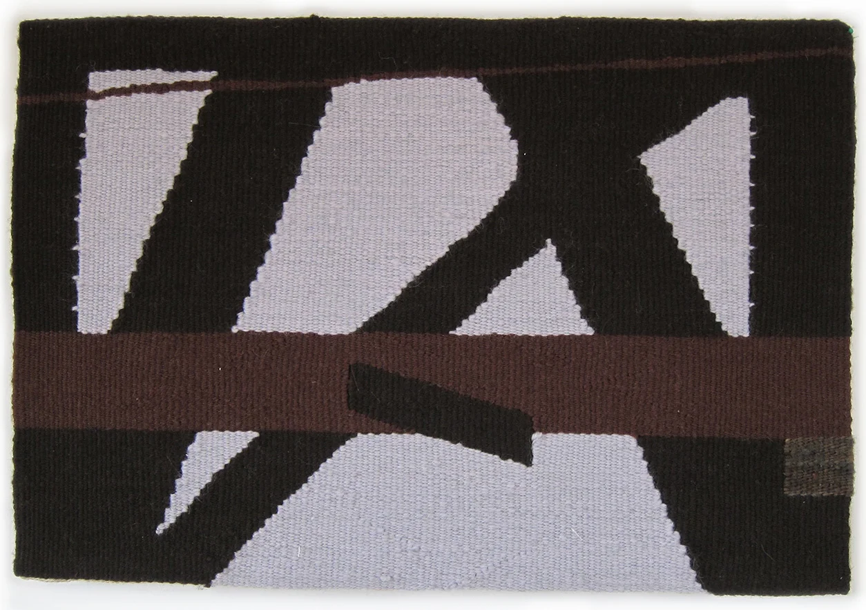 Steel , detail, wool on cotton, 10" x 15"
