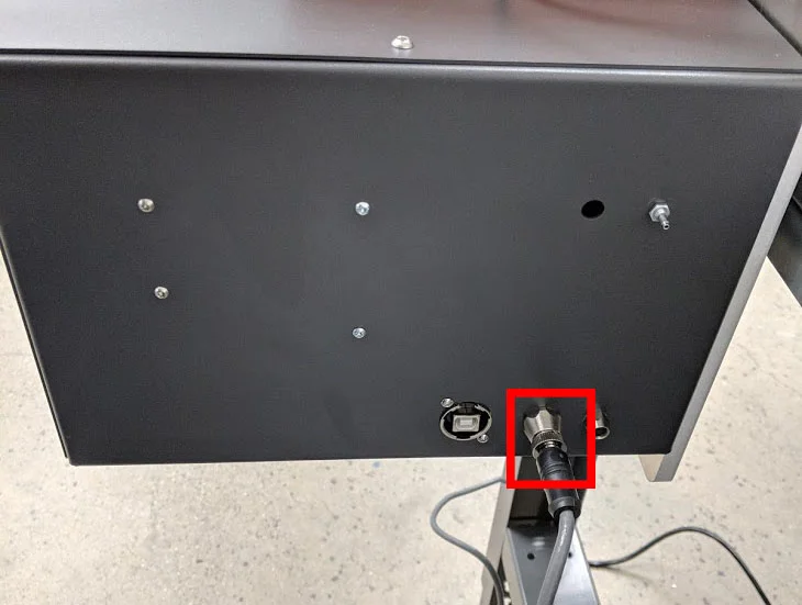 Figure 3: Connection point for encoder on back side of Ink Tank Box