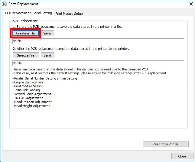 Figure 3: Create a replacement file