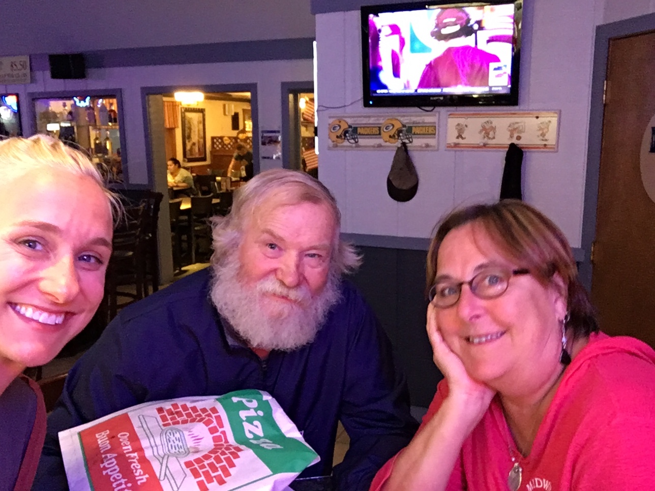 Hanging with mom and pops in Lake Geneva.