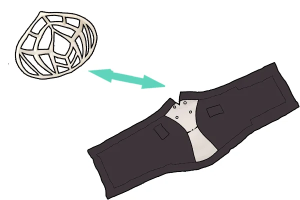 Separate the skeleton from the exterior before you toss the exterior in the wash. Machine wash cold, and do not bleach, iron, or dry.