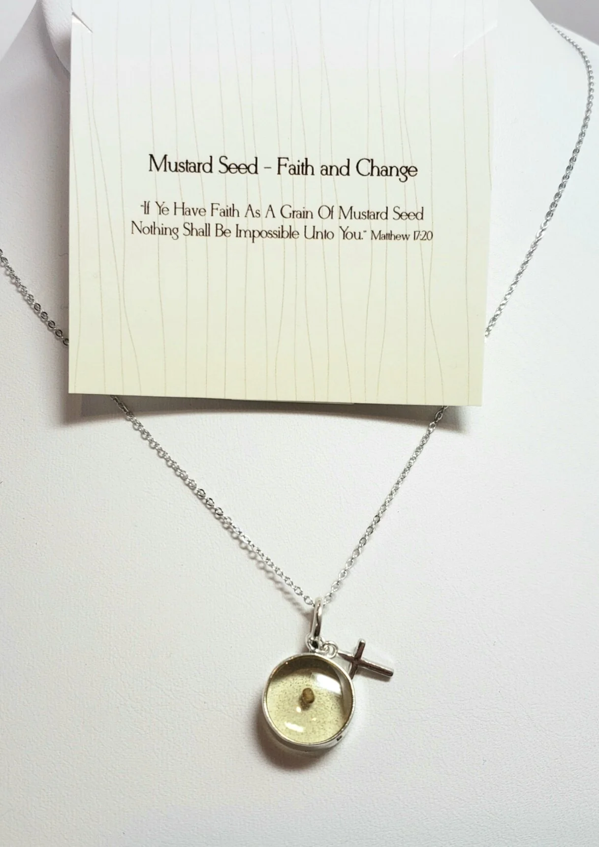 Mustard Seed Necklace Sterling Silver 