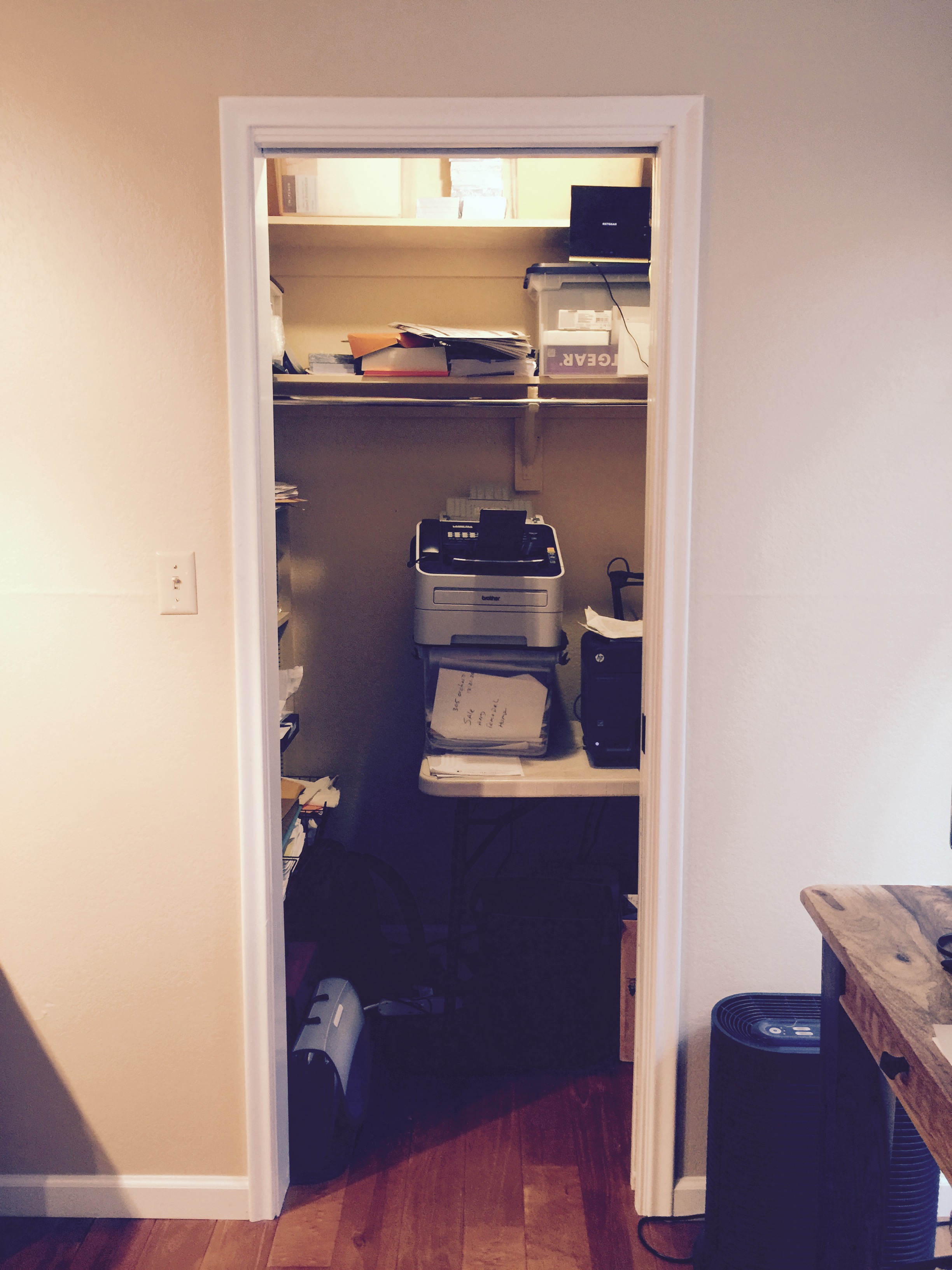 Office closet BEFORE