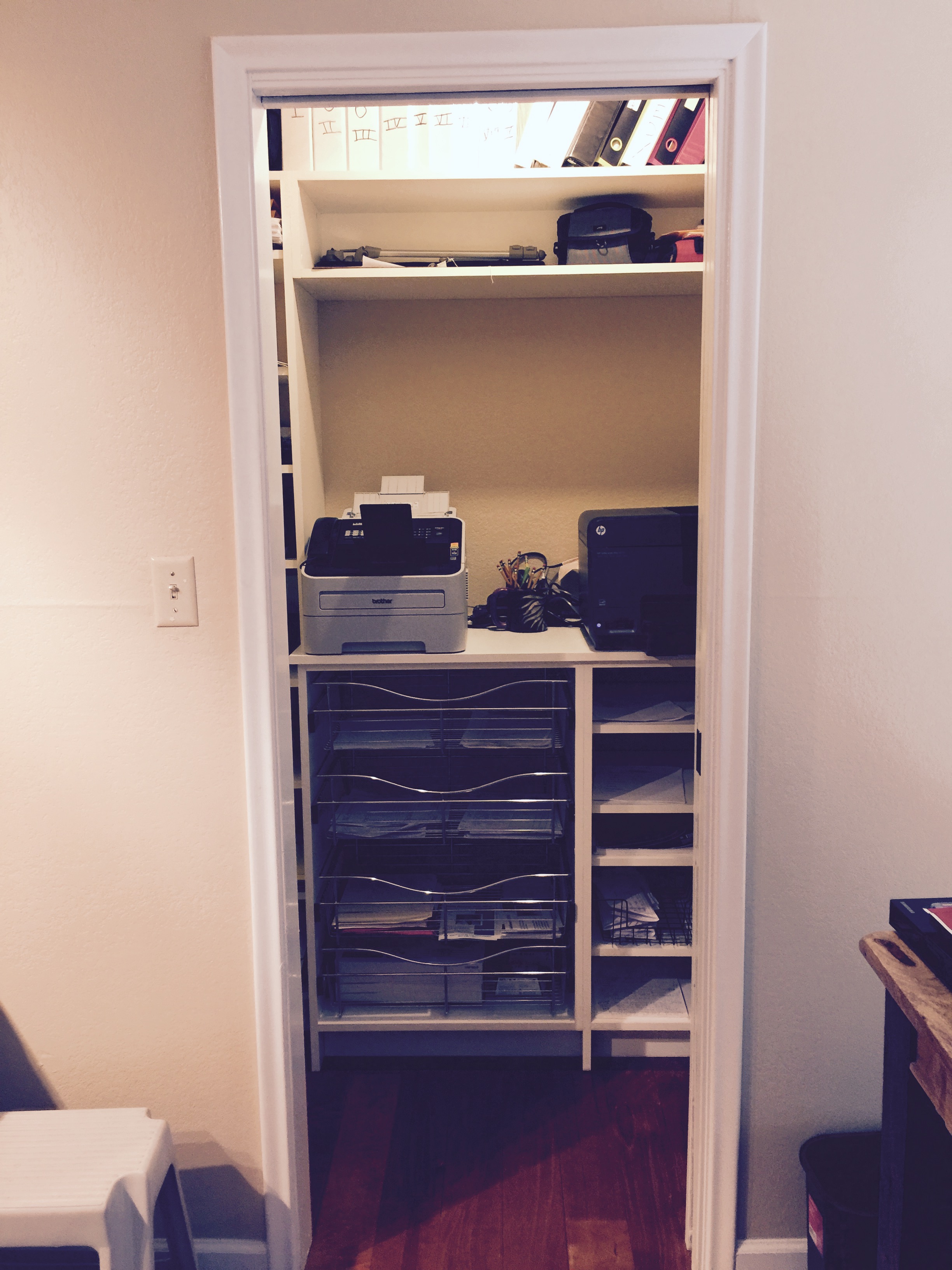 Office closet AFTER