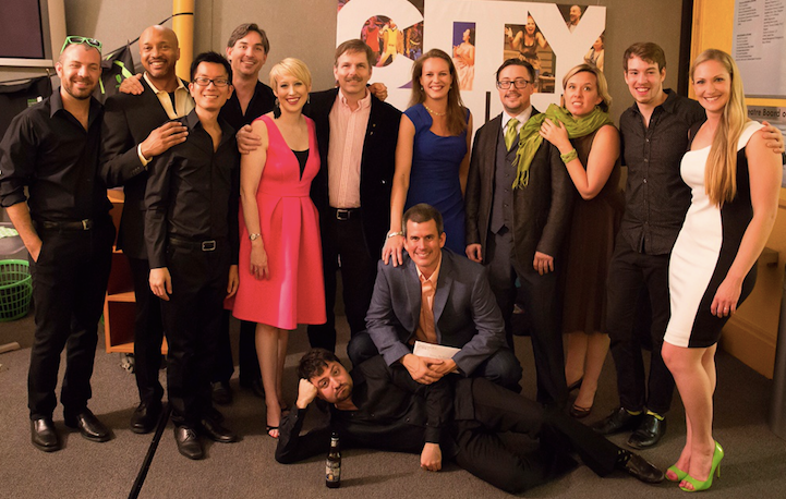 Post-performance company photo with the Pittsburgh New Music Ensemble and Friends @ City Theatre in Pittsburgh (2015)
