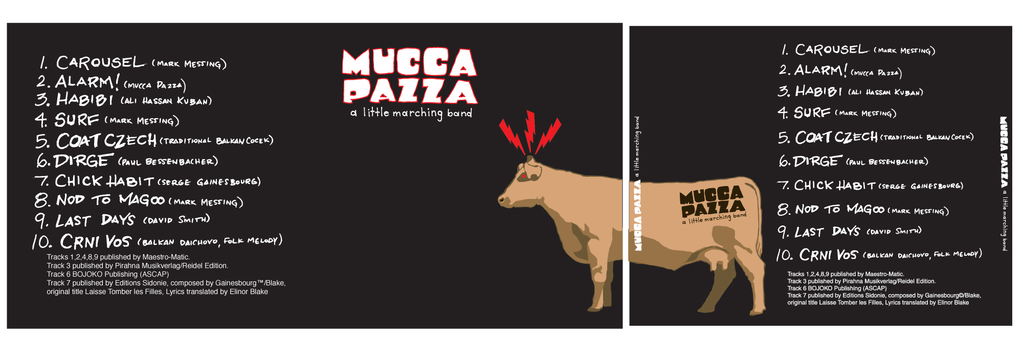 2009 Mucca Pazza CD Art