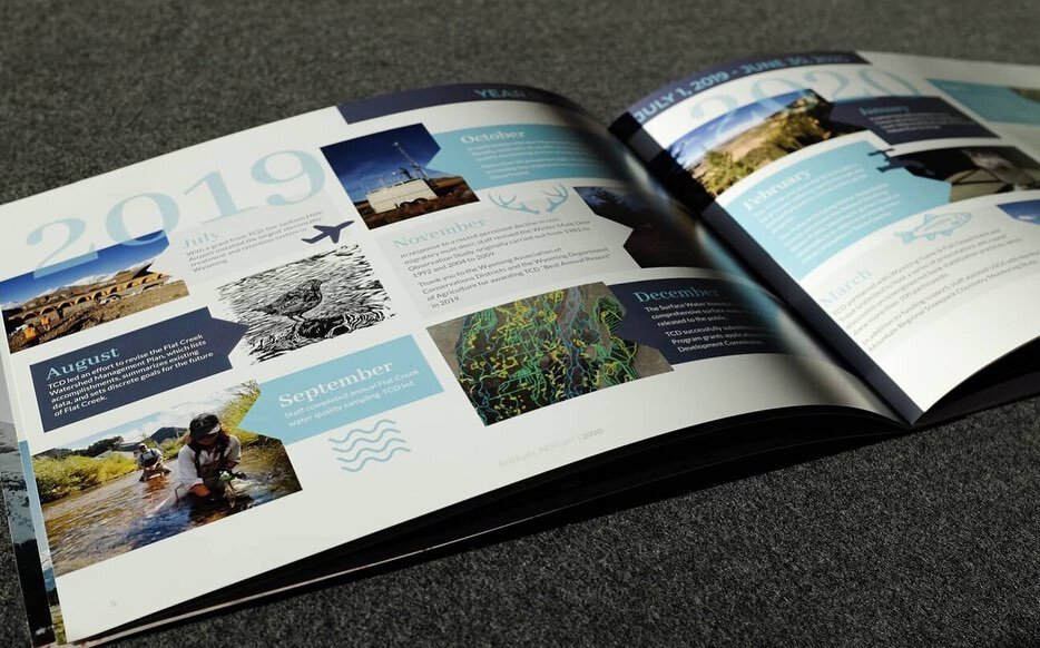 Annual reminder that your annual report can be a magical reflection of everything you&rsquo;ve accomplished in a year (even a year like 2020)! Send it out with pride! Such a treat to work with @tetonconservation again to distill a plethora of project