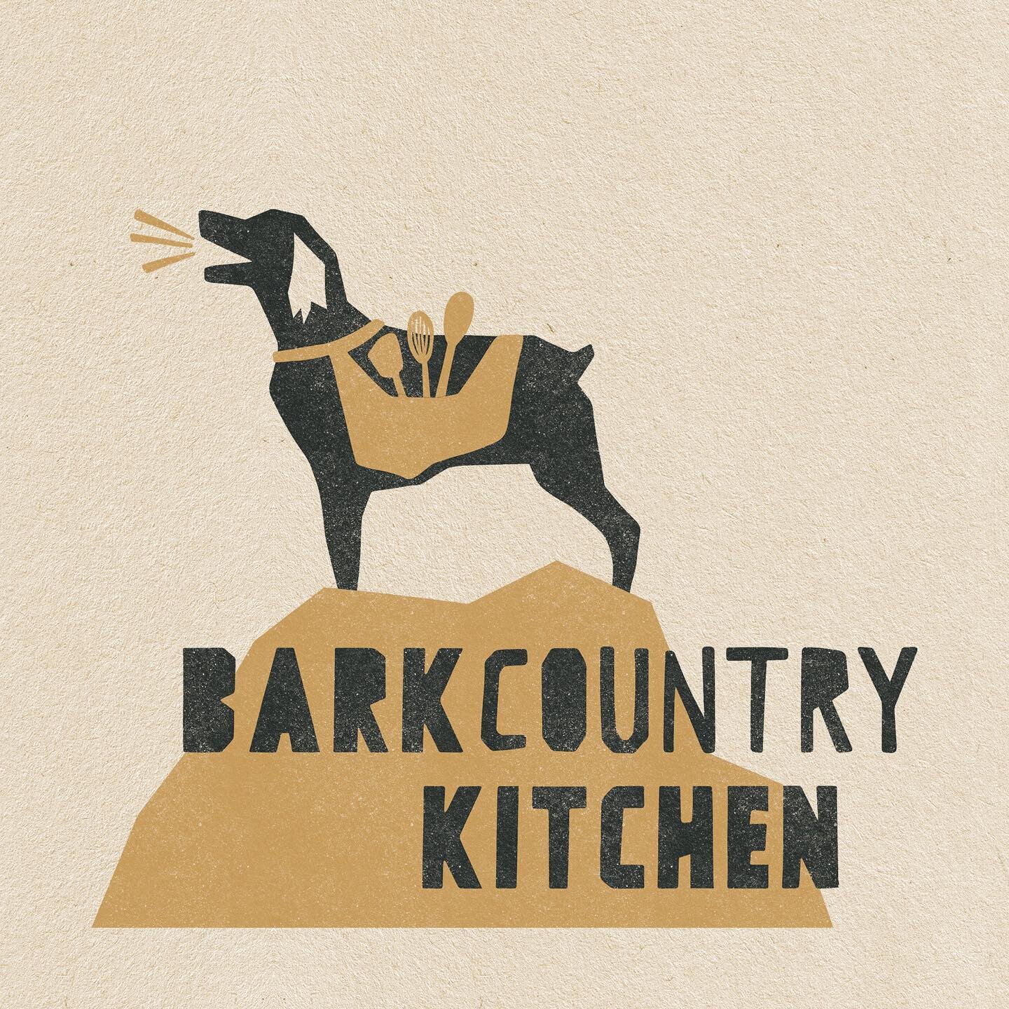 @barkcountrykitchen is whipping up REAL (&amp; awesomely packable) food for your adventure pup! And I got to whip up their logo. What a treat. Milo can&rsquo;t wait to try it &amp; I might ask for a bite tbh.