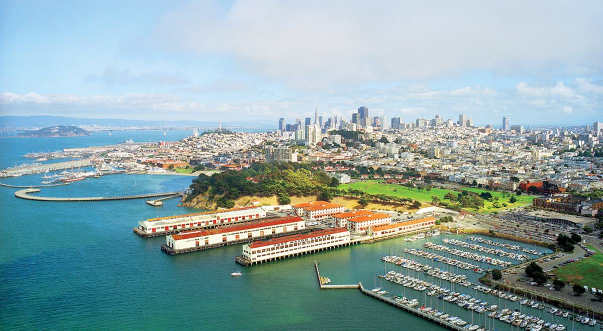Fort Mason Art Center is located on the piers seen above.
