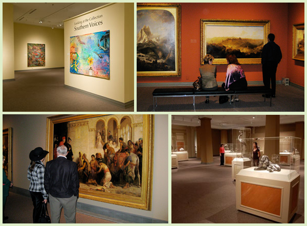 In the galleries at The Huntsville Museum of Art