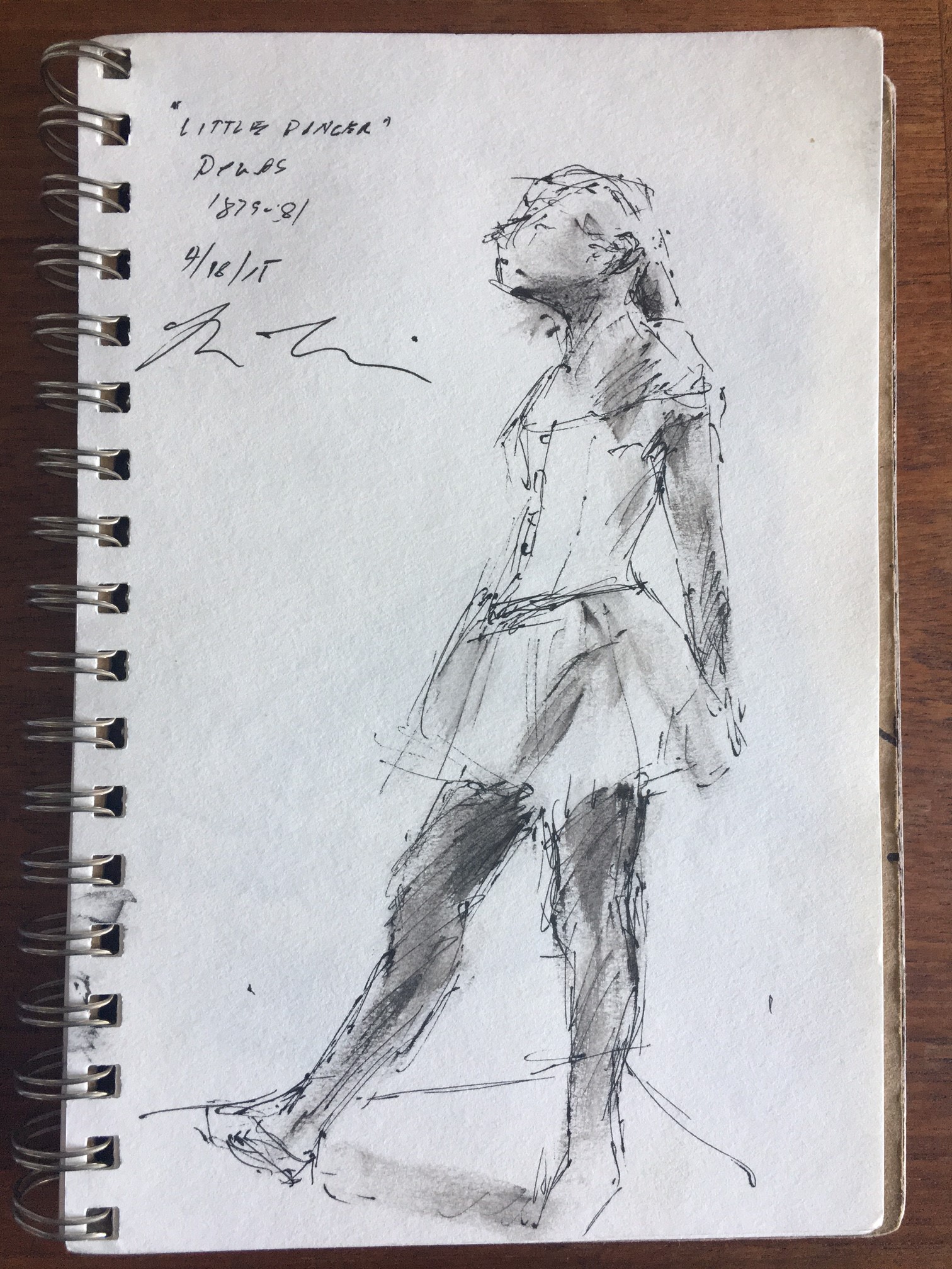 Sketch by Brian Bomeisler--Degas' "Little Dancer"