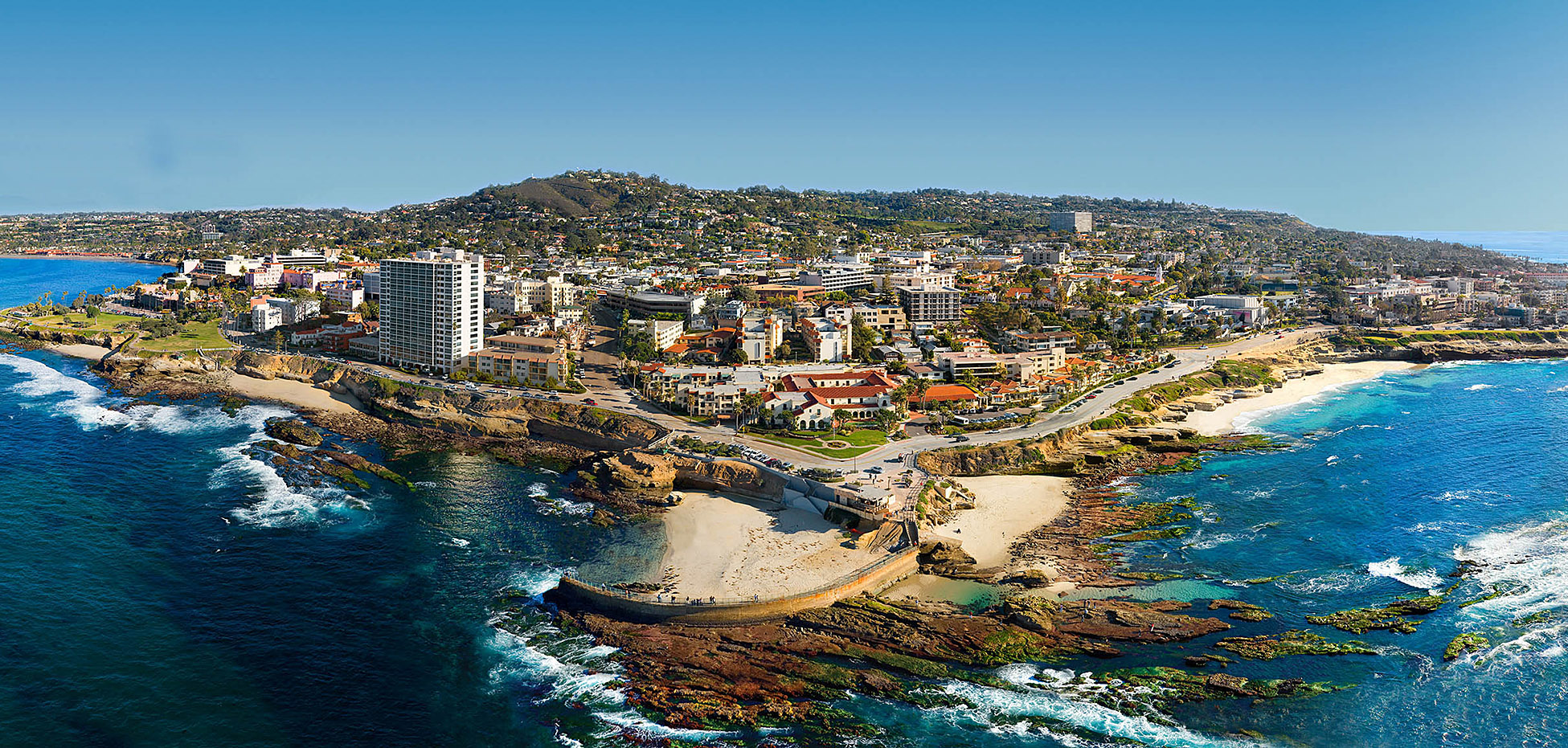 The spectacular shoreline in La Jolla.