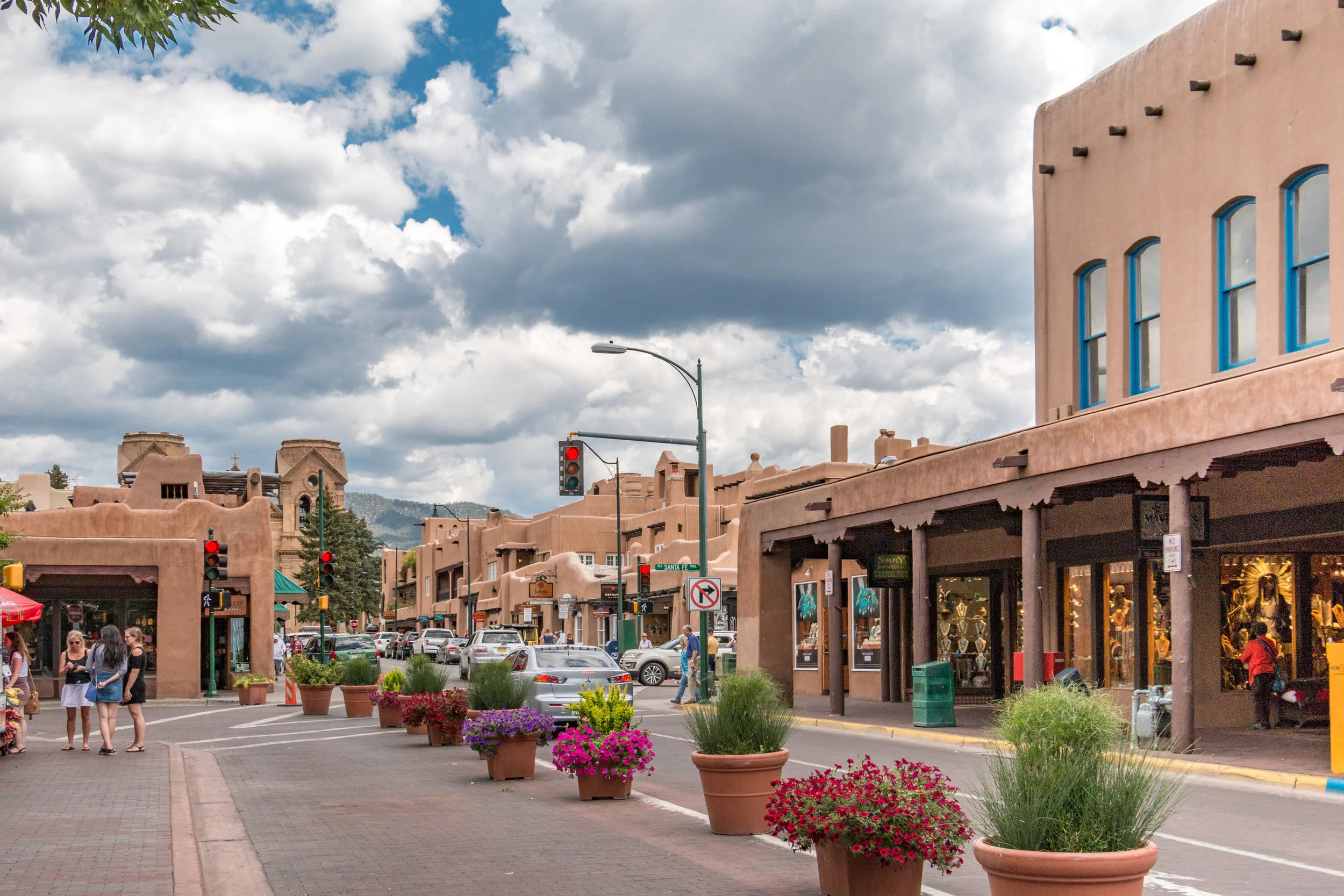 Colorful, beautiful downtown Santa Fe