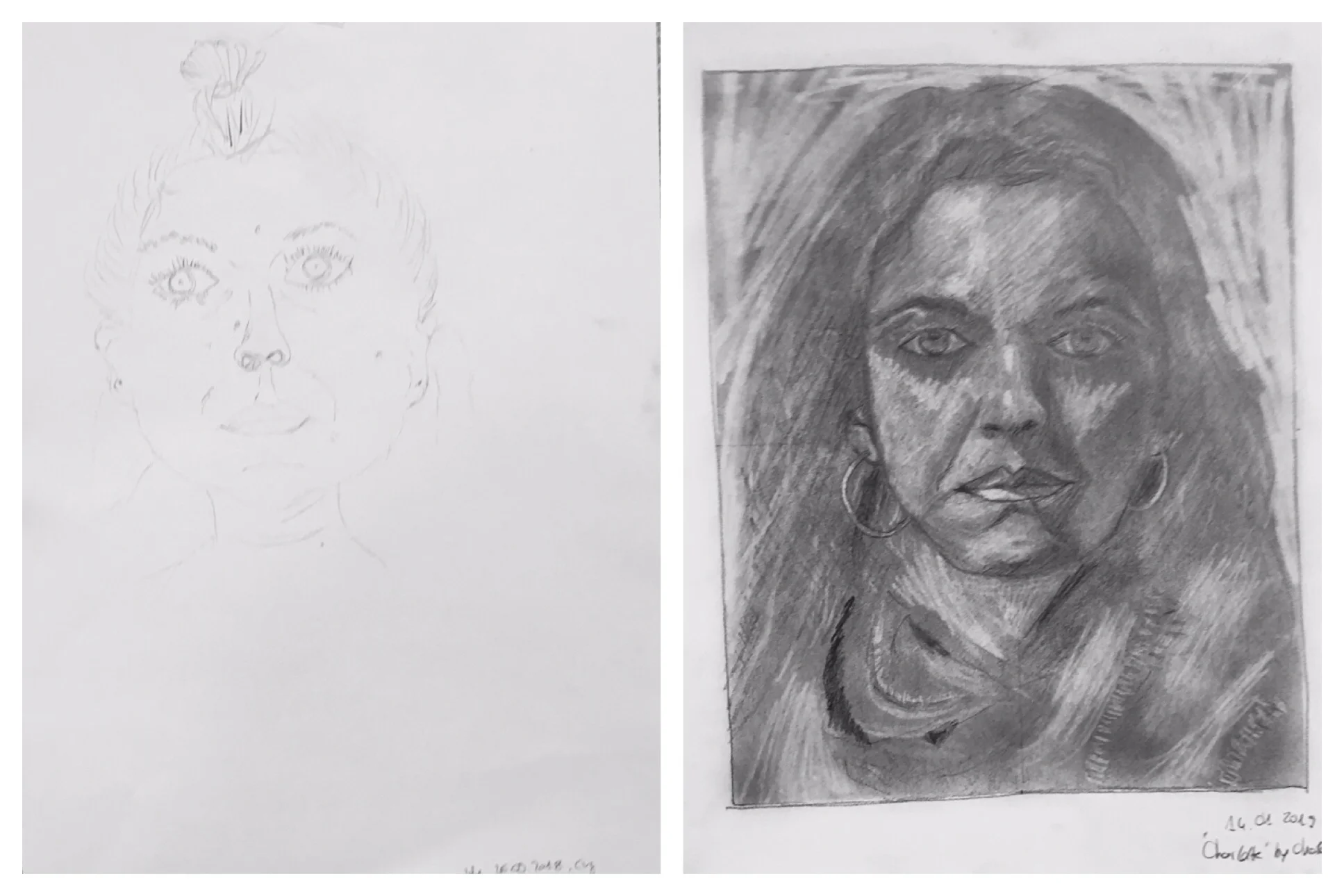 This is just one of many “Before & After” examples — this student progressed so far in 5 days at a recent DRSB Workshop!