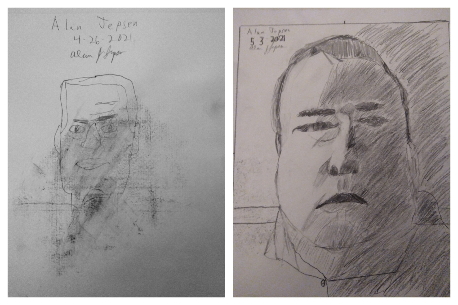 Alan's Before and After Drawings April 2021