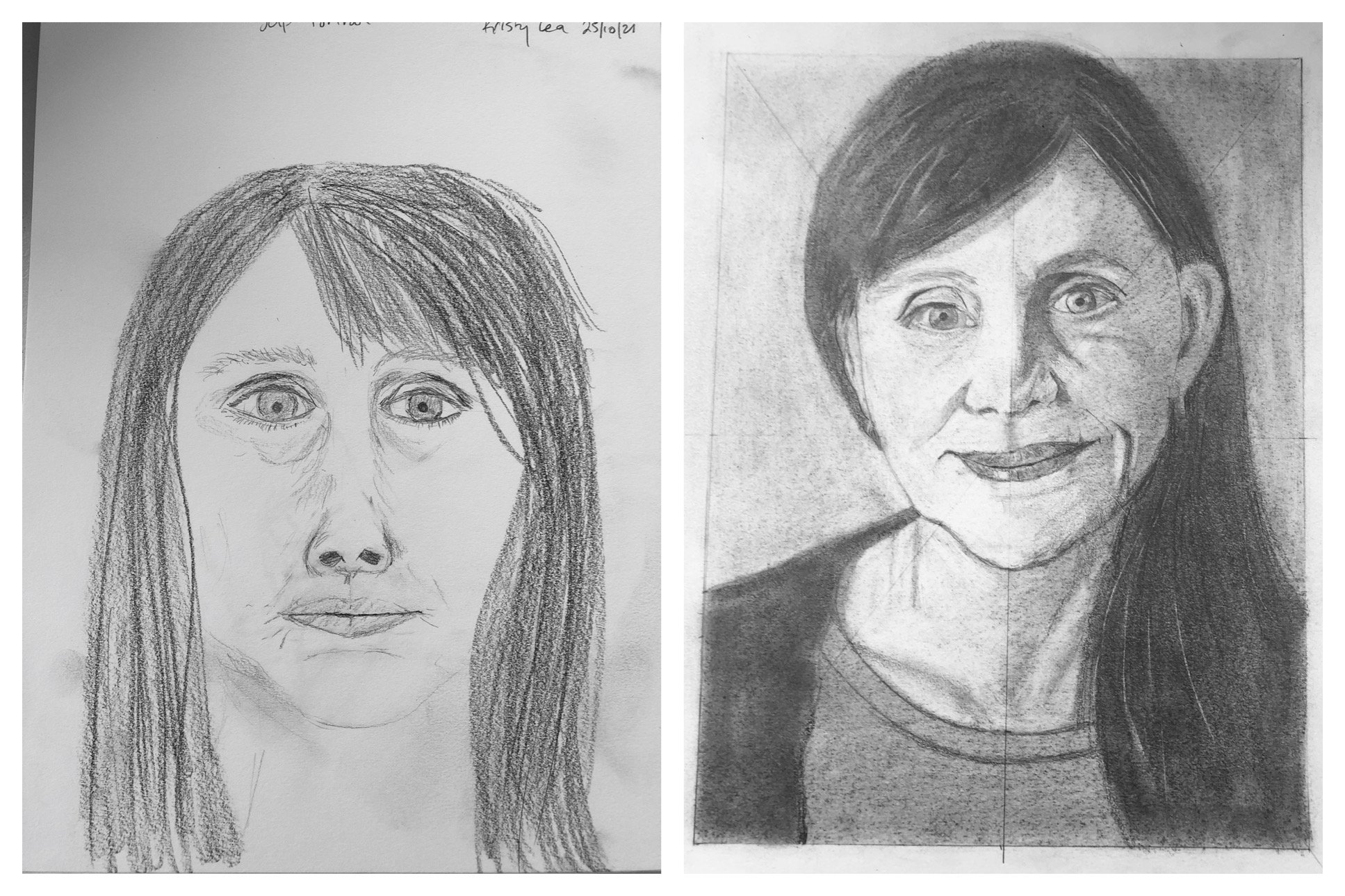 Kristy's Before and After Self-Portraits