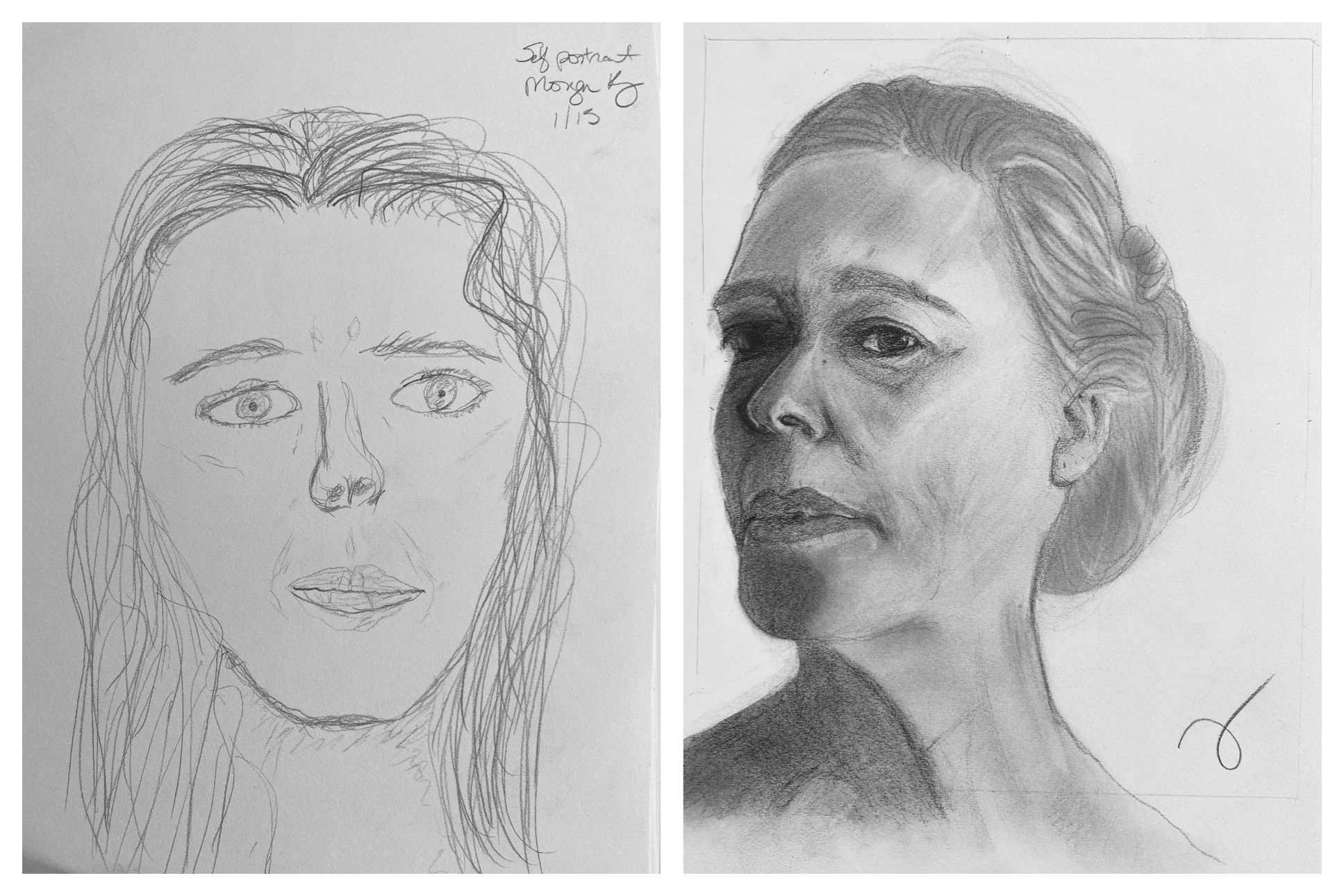 Morgan K's Before and After Drawings January 17-22, 2022