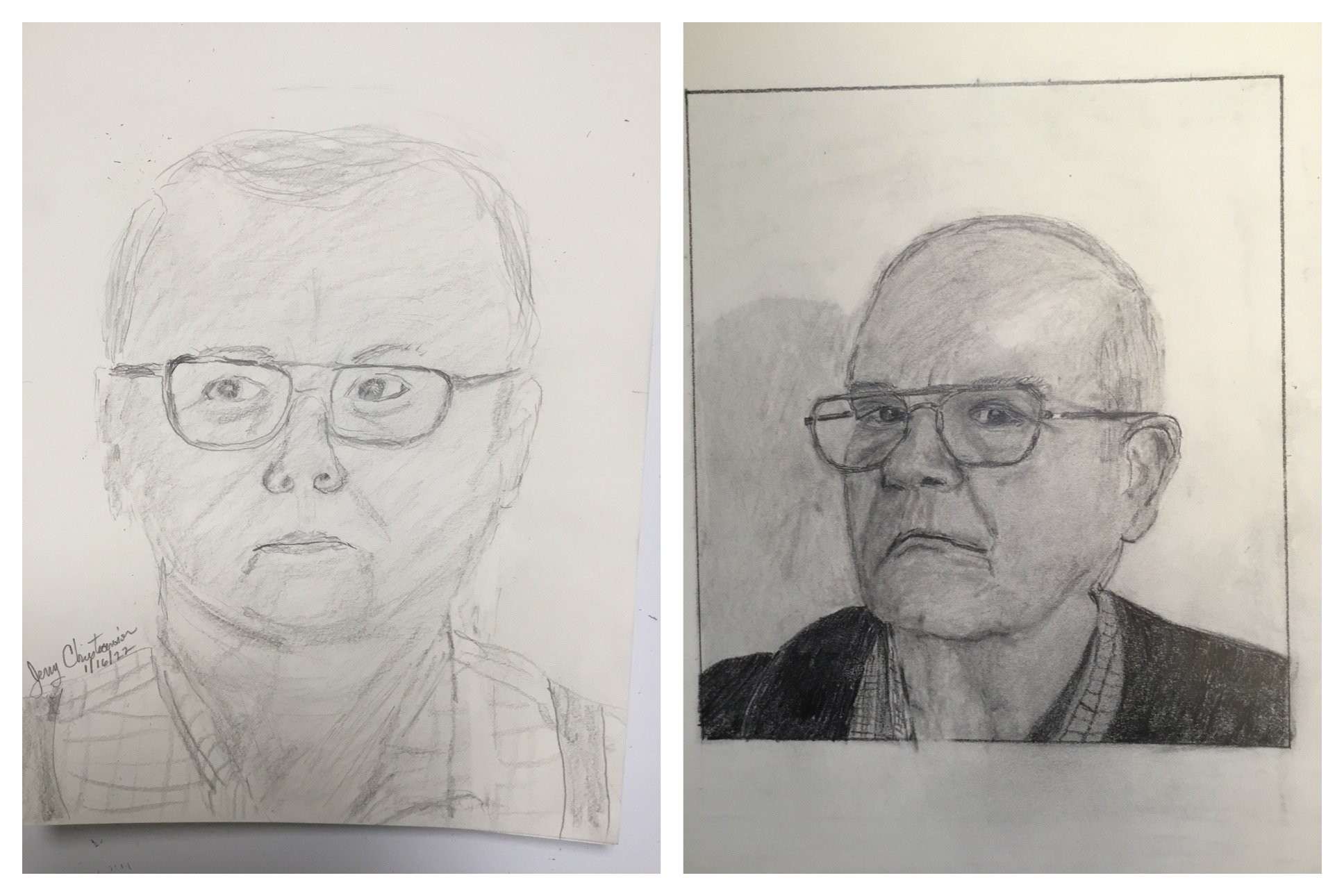 Jerry C's Before and After Drawings January 17-22, 2022