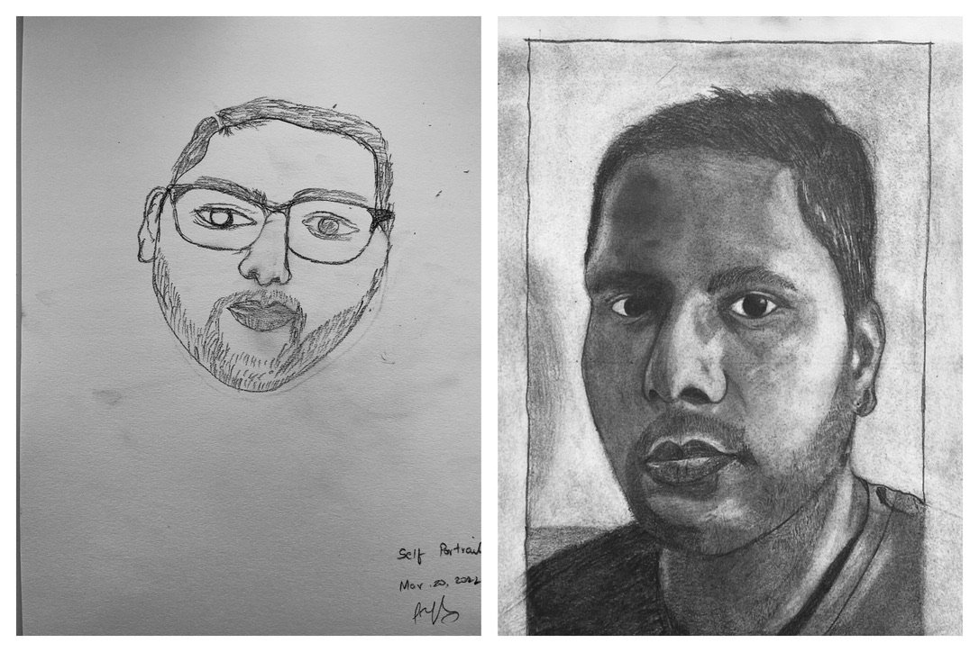 John's Before and After Self-Portraits April 18-22, 2022