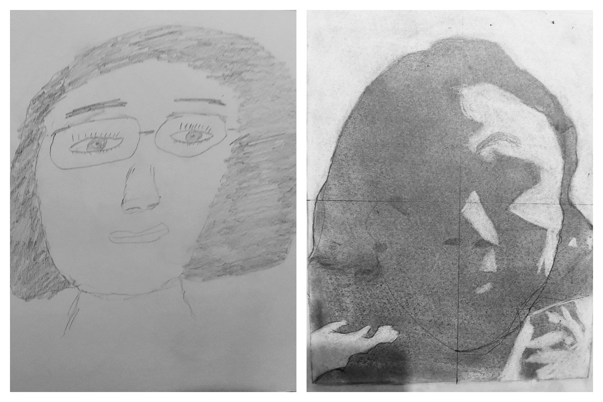 Nora’s Before and After Self-Portraits
