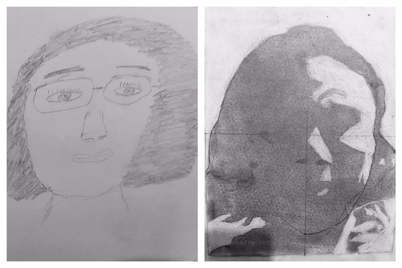 Nora's Before and After Self-Portraits
