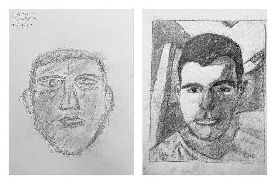 Paolo's Before and After Self-Portraits June 13-17, 2022