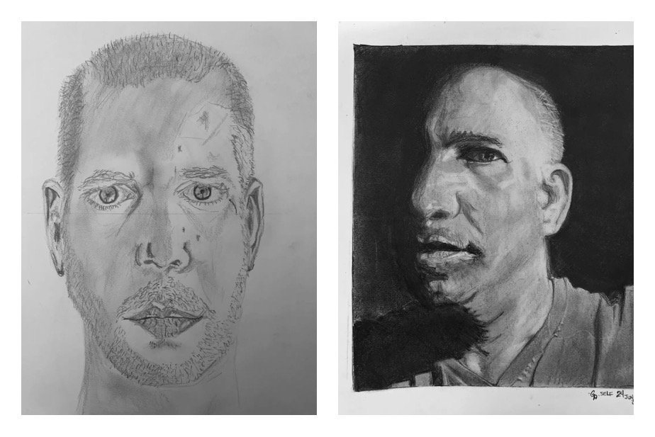 Greg's Before and After Self-Portraits June 20-24, 2022