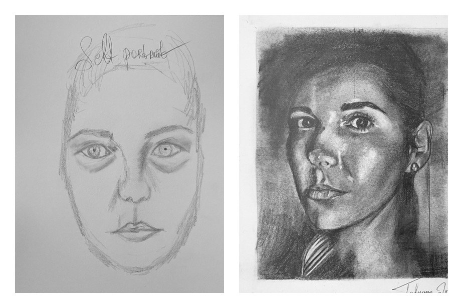 Tatiana's Before and After Self-Portraits September 26-30