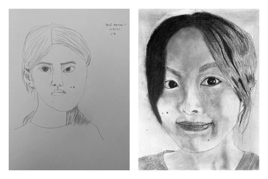 Jing's Before and After Drawings October 10-14, 2022