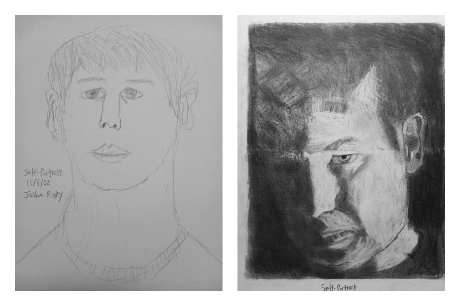 Joshua's Before and After Drawings November 7-11, 2022