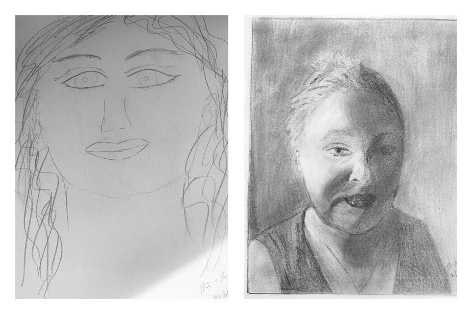 Michelle's Before and After Drawings January 4-8, 2023