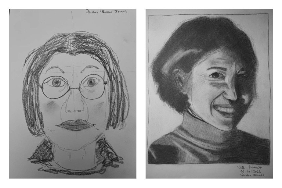 Susann's Before and After Drawings January 4-8, 2023  