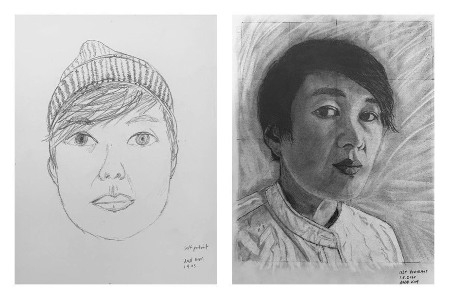 Ann's Before and After Drawings January 4-8, 2023  