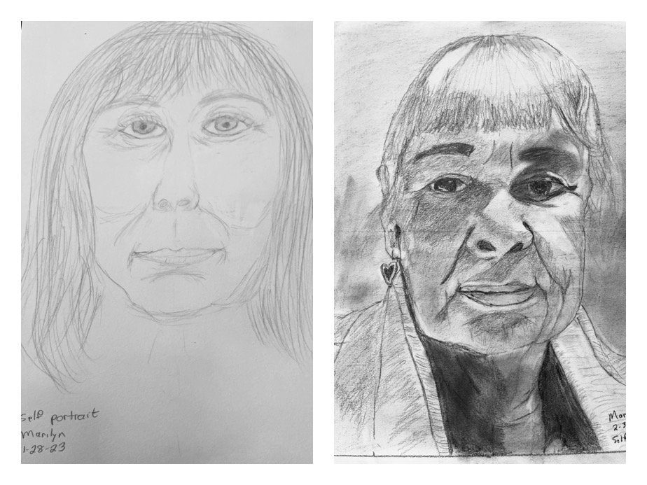 Marilyn's Before and After Self-Portraits January 30-February 3