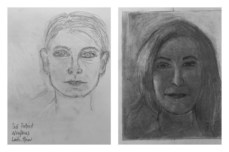 Linda's Before and After Self Portraits