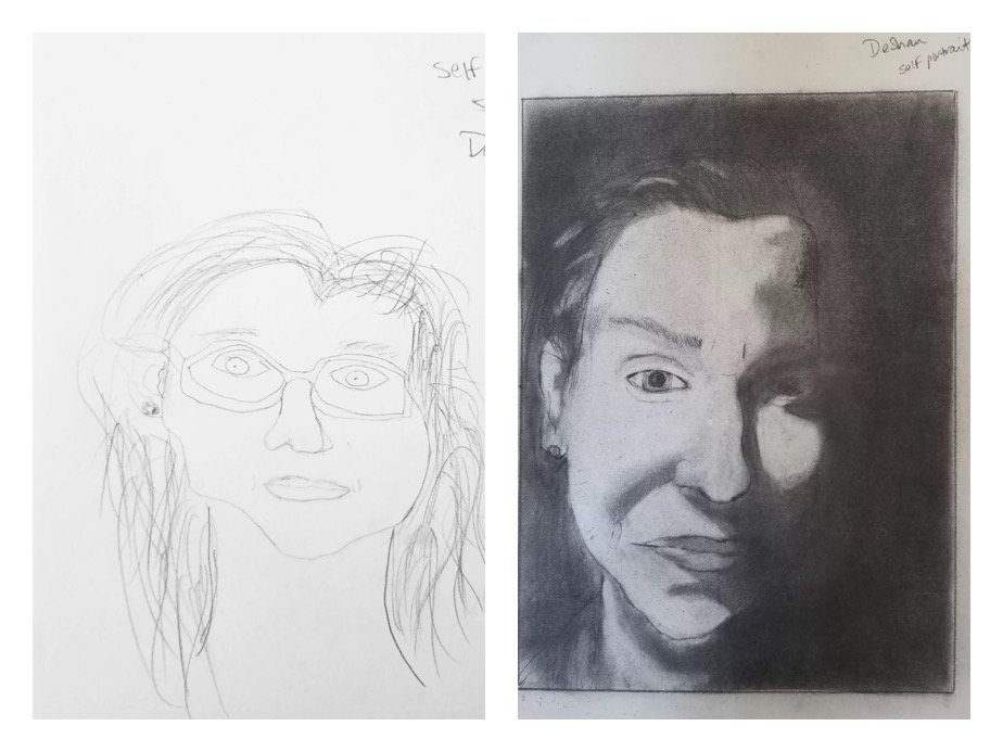 DeShan F's Before and After Self-Portraits