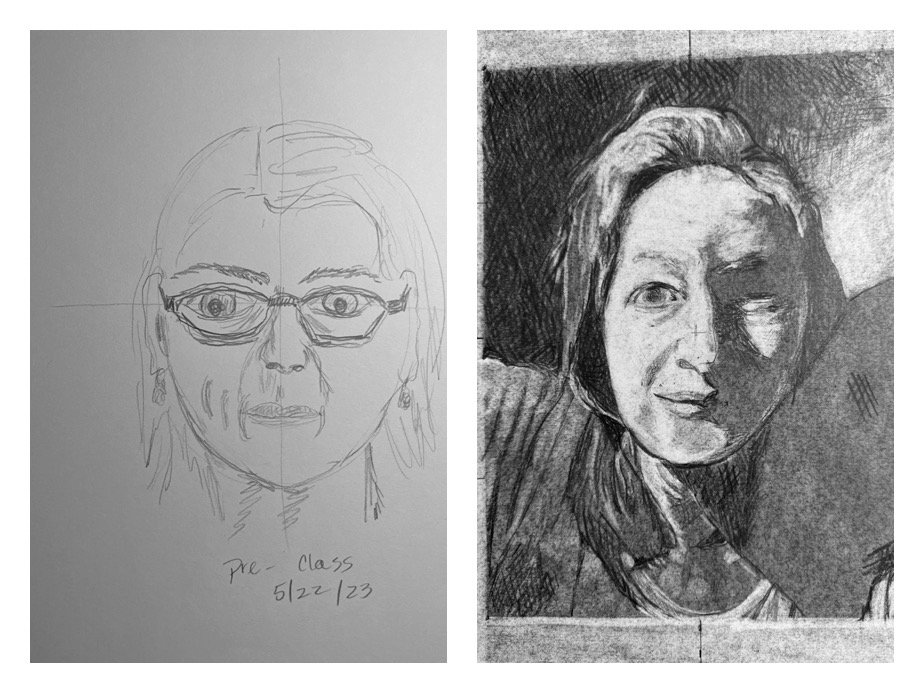 Debra L's Before and After Self-Portraits