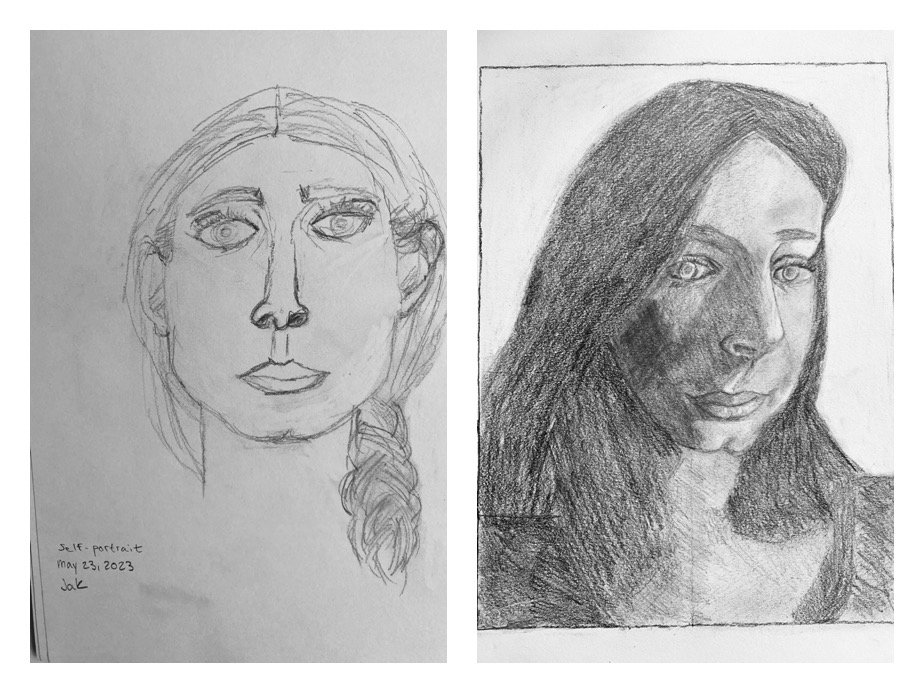 Jak M's Before and After Self-Portraits