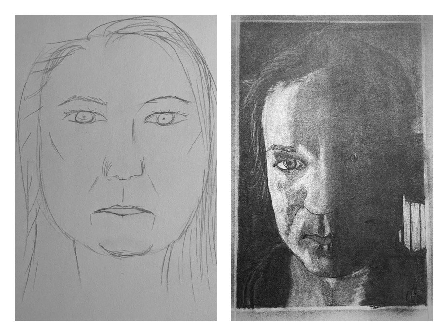 Tatiana C's Before and After Self-Portraits