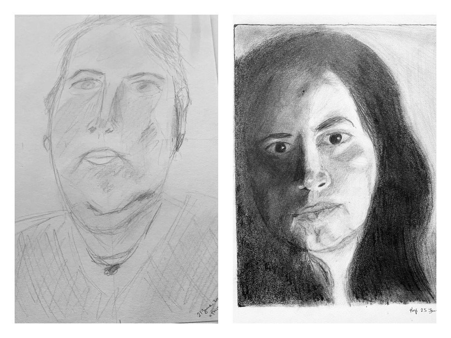Agnes R's Before and After Self-Portraits