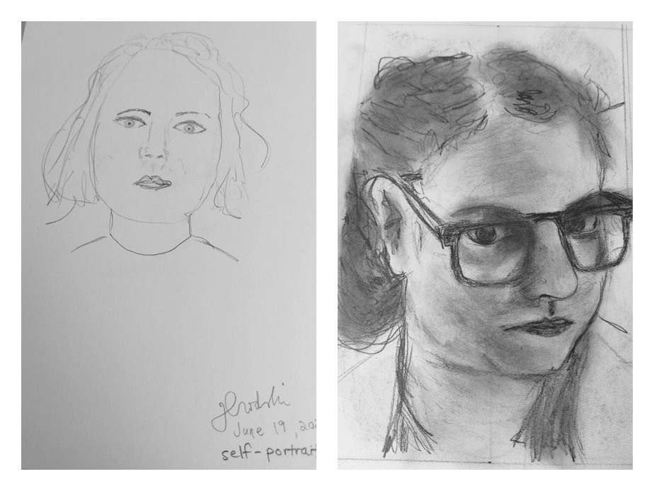 Jennie B's Before and After Self-Portraits