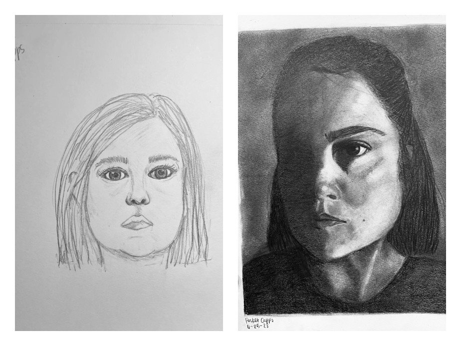 Parker C's Before and After Self-Portraits