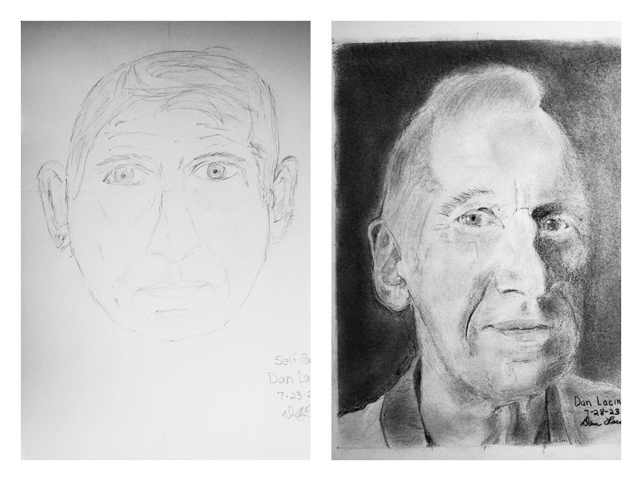 Dan L's Before and After Self-Portraits