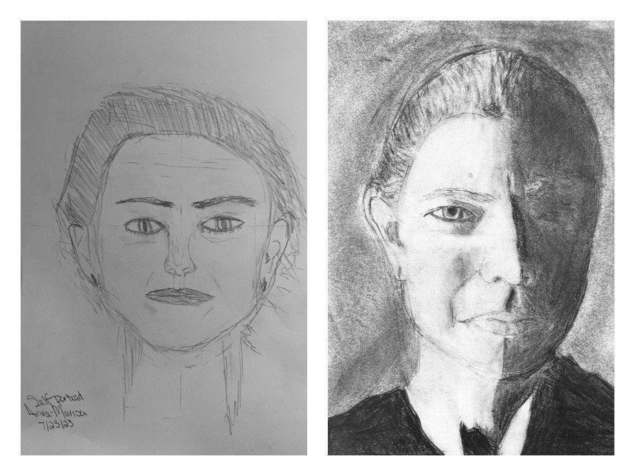 Anne-Marissa's Before and After Self-Portraits