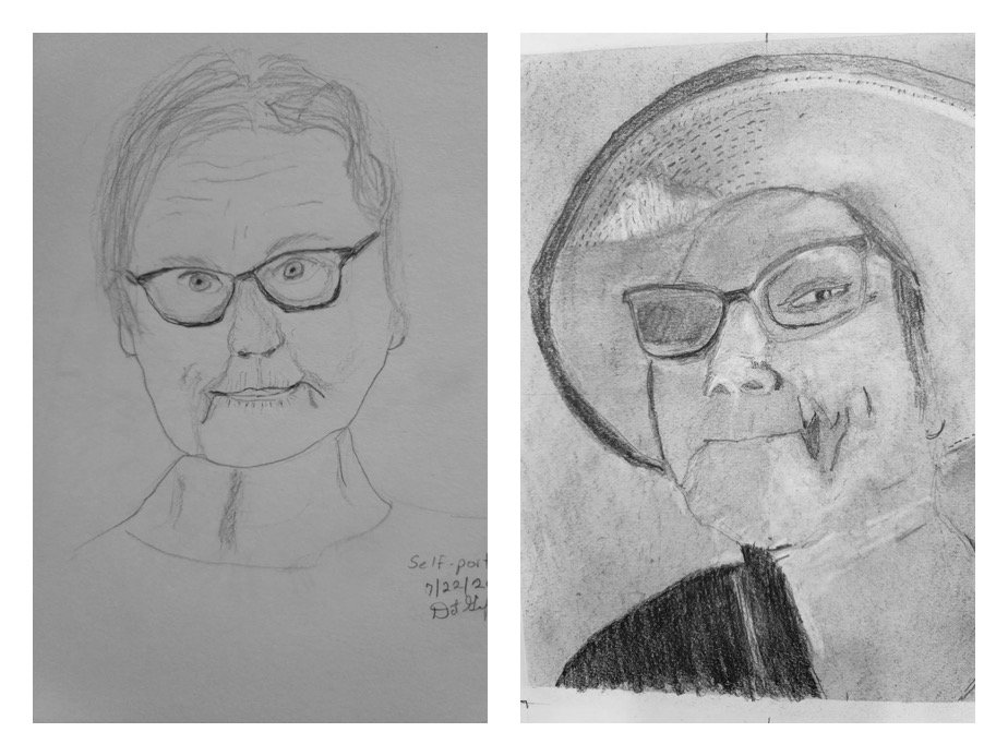 Dot G's Before and After Self-Portraits