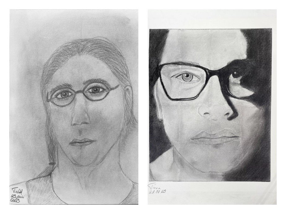 Tinna L's Before and After Self-Portraits