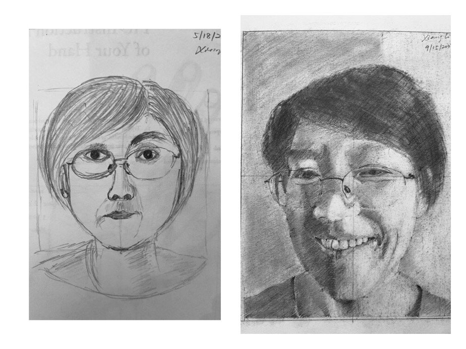 Xiang's Before and After Self-Portraits
