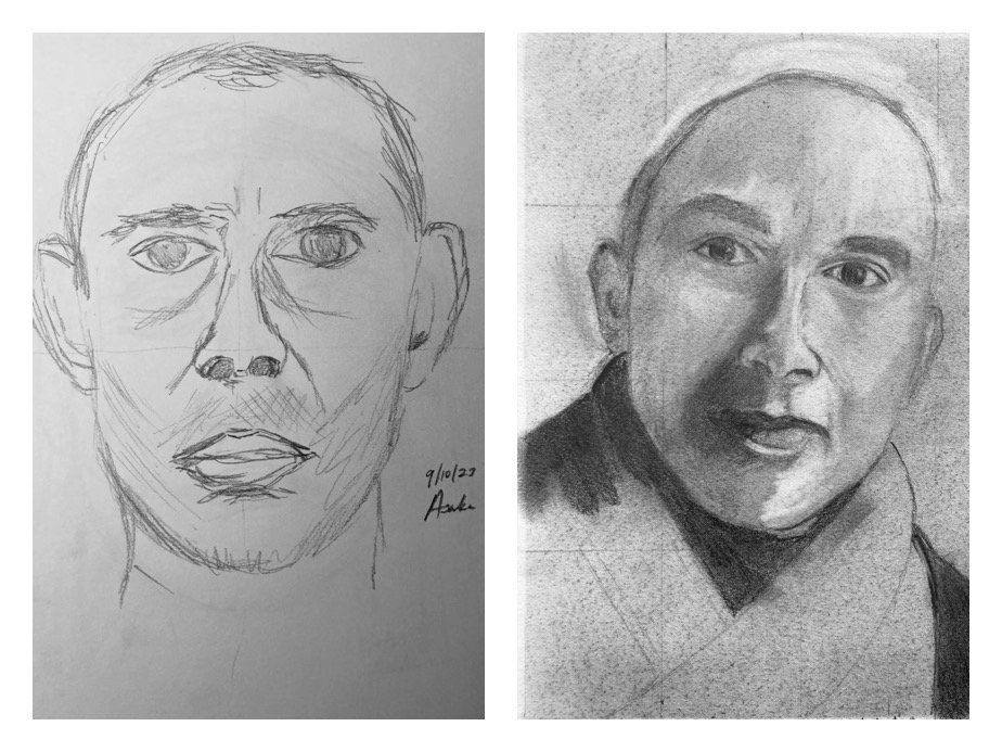 Asanka A's Before and After Self-Portraits